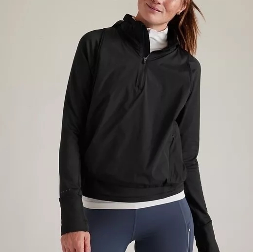 Athleta Whistler Fuse Half Zip hoodie Windbreaker jacket
